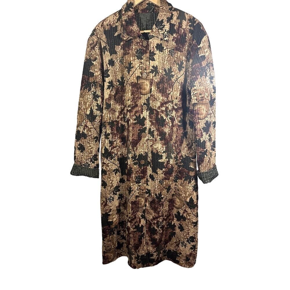 UBU Women's Reversible Lightweight Crinkle Packable Coat Tan/Green Size Medium